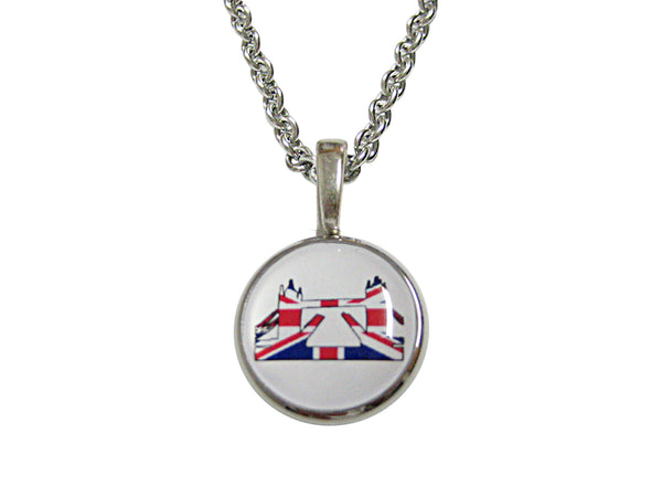 Britain Flag London Tower Bridge Pendant Necklace
