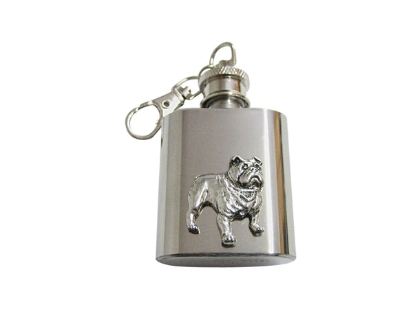 British Bulldog 1 Oz. Stainless Steel Key Chain Flask