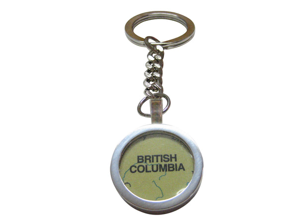 British Columbia Canada Map Pendant Key Chain