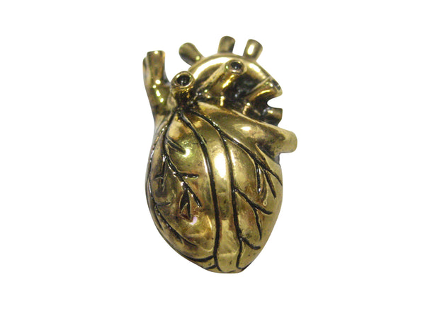 Bronze Toned Large Anatomical Heart Magnet