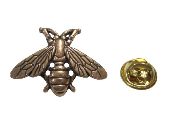 Bronze Toned Wasp Bug Lapel Pin