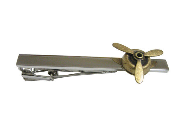 Bronze Propeller Square Tie Clip