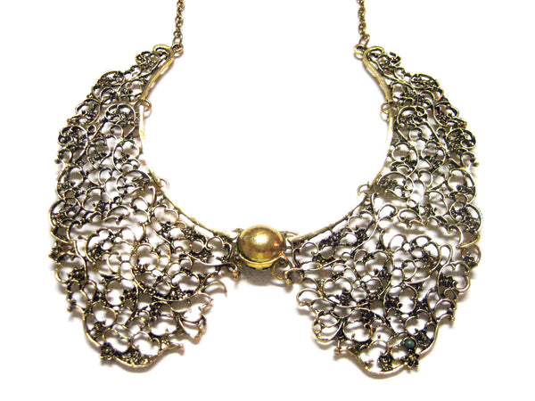 Bronze Toned Collar Pendant Necklace