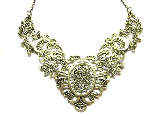 Bronze Toned Intricate Fashion Necklace