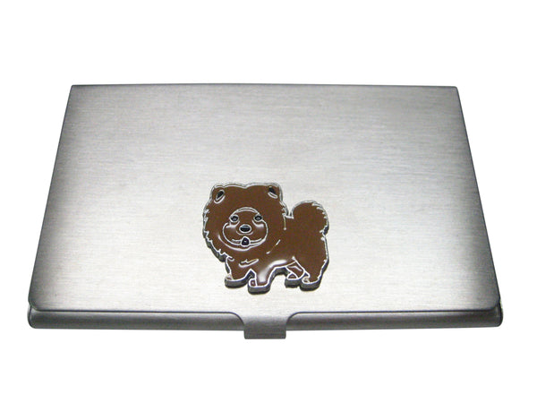 Brown Toned Chow Chow Dog Business Card Holder