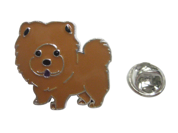 Brown Toned Chow Chow Dog Lapel Pin