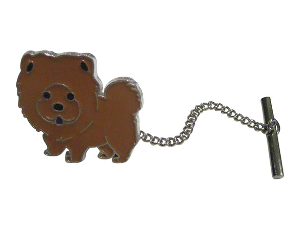 Brown Toned Chow Chow Dog Tie Tack