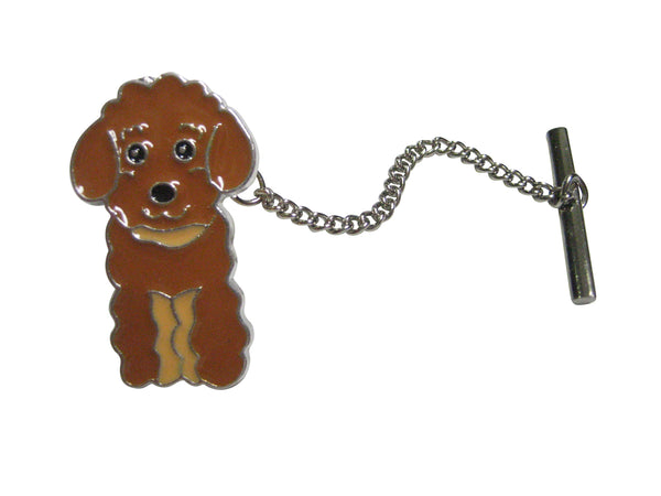 Brown Toned Poodle Dog Tie Tack