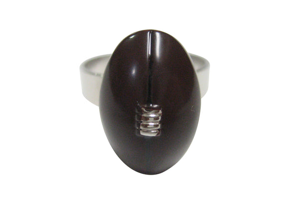 Brown Football Sports Adjustable Size Fashion Ring