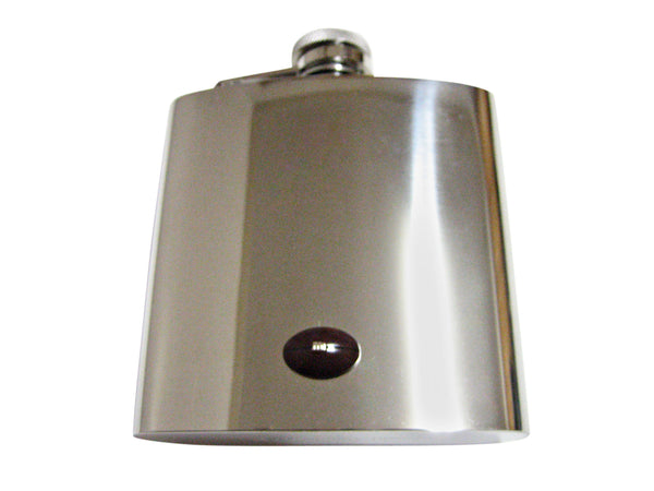 Brown Football Sports 6 Oz. Stainless Steel Flask