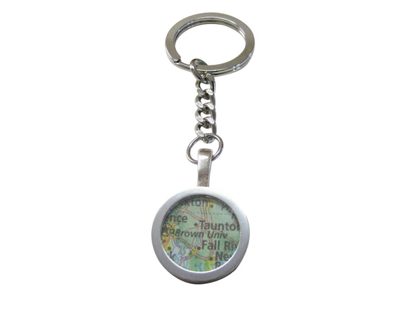 Brown University Map Pendant Keychain