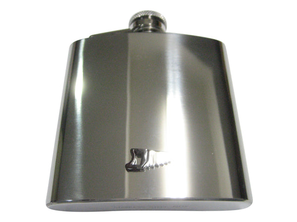 Brown and Silver Toned Saw Tool 6oz Flask