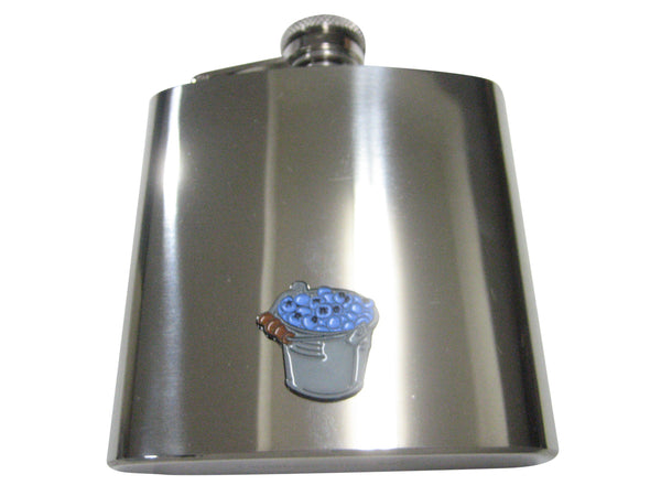 Bucket Of Blueberry Fruit 6oz Flask