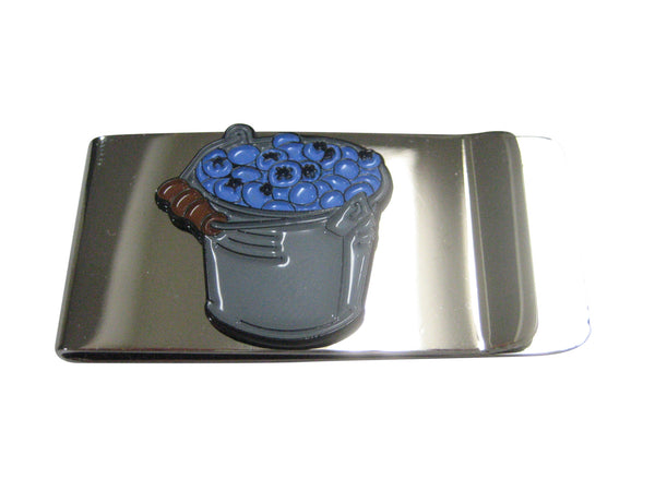 Bucket Of Blueberry Fruit Money Clip