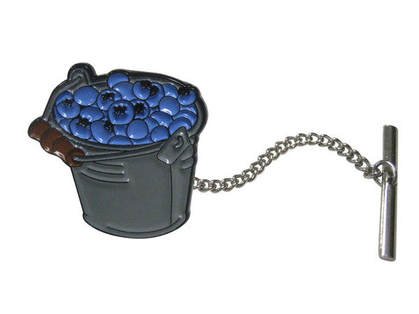 Bucket Of Blueberry Fruit Tie Tack