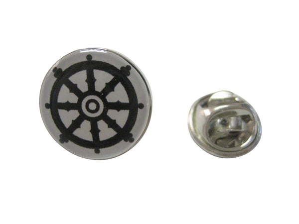 Buddhist Wheel of Dharma Design Lapel Pin