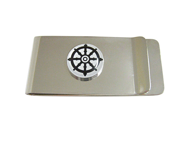 Buddhist Wheel of Dharma Design Money Clip