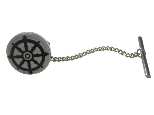 Buddhist Wheel of Dharma Design Tie Tack