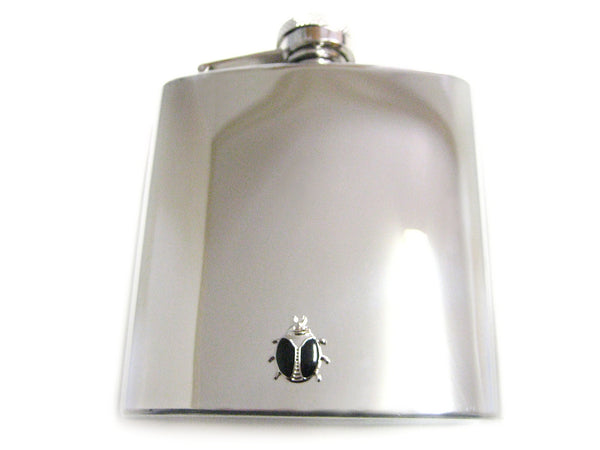6 Oz. Stainless Steel Flask with Bug Pendant