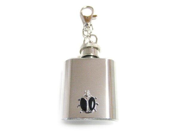 1 Oz. Stainless Steel Key Chain Flask with Bug Pendant