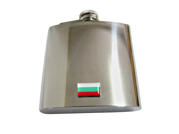 Bulgaria Flag Pendant 6 Oz. Stainless Steel Flask