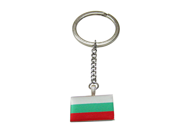 Bulgaria Flag Pendant Keychain