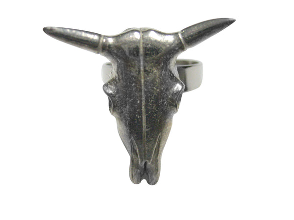 Bull Cow Head Skeleton Adjustable Size Fashion Ring