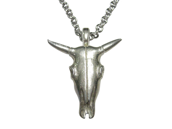Bull Cow Head Skeleton Pendant Necklace