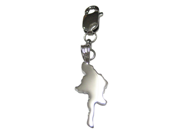 Burma Myanmar Country Map Shape Pendant Zipper Pull Charm
