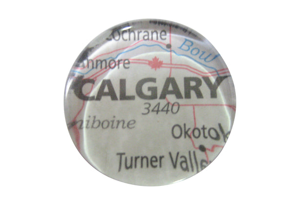 Calgary Canada Map Pendant Magnet