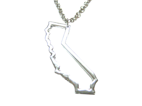 California State Map Pendant Necklace