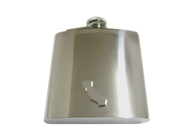California State Map Shape 6 Oz. Stainless Steel Flask