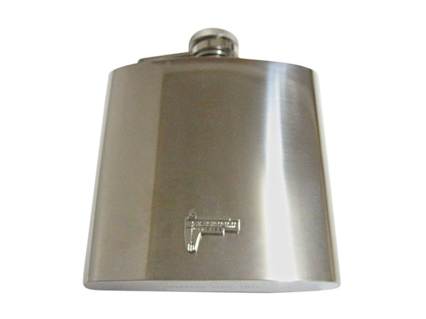 Caliper Measuring Tool 6 Oz. Stainless Steel Flask