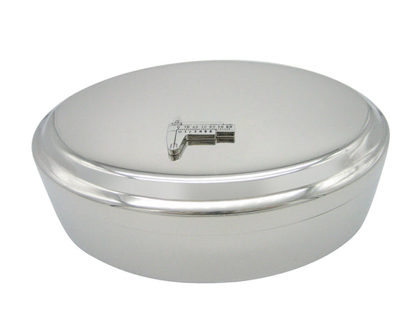 Caliper Measuring Tool Pendant Oval Trinket Jewelry Box