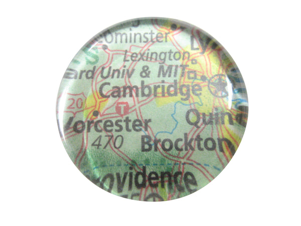 Cambridge Massachusetts Map Pendant Magnet