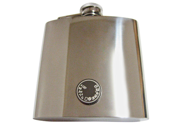 Camera Dial 6 Oz. Stainless Steel Flask