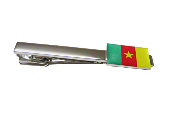 Cameroon Flag Square Tie Clip