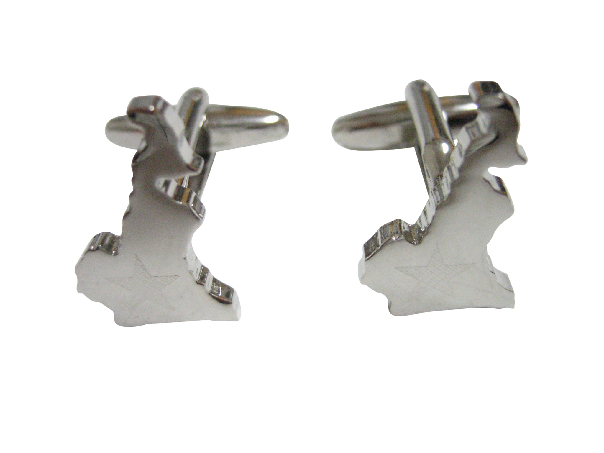 Cameroon Map Shape and Flag Design Cufflinks