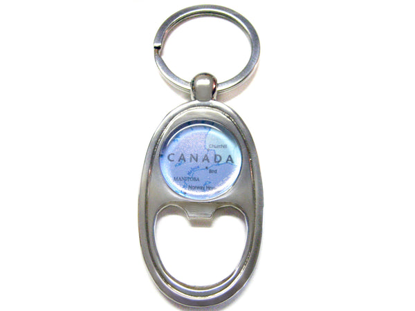Canada Map Bottle Opener Key Chain