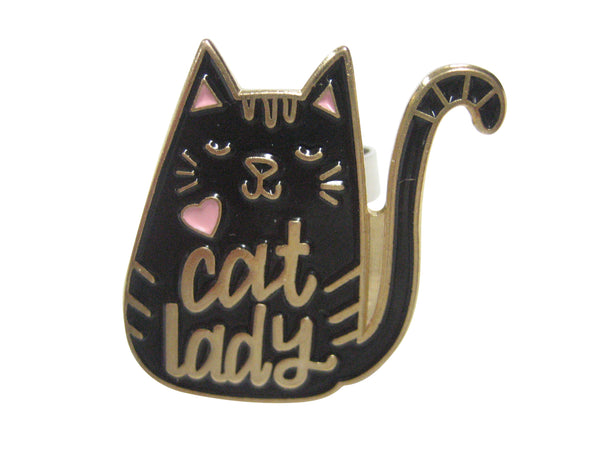 Cat Lady Black Cat Adjustable Size Fashion Ring