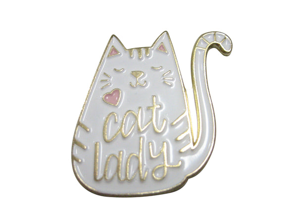 Cat Lady White Cat Magnet
