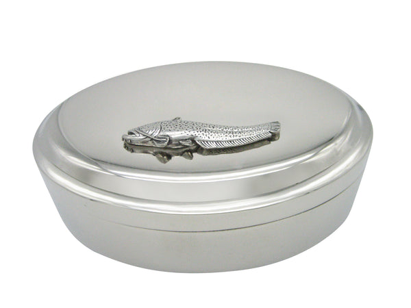 Catfish Pendant Oval Trinket Jewelry Box