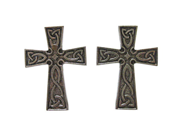 Celtic Design Large Cross Cufflinks