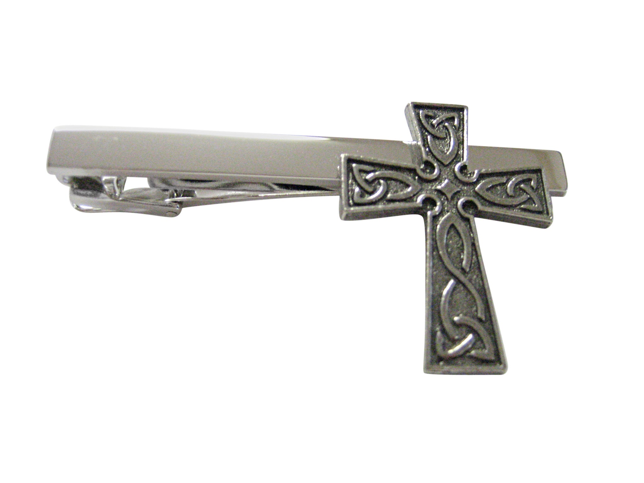 Celtic Design Large Cross Square Tie Clip
