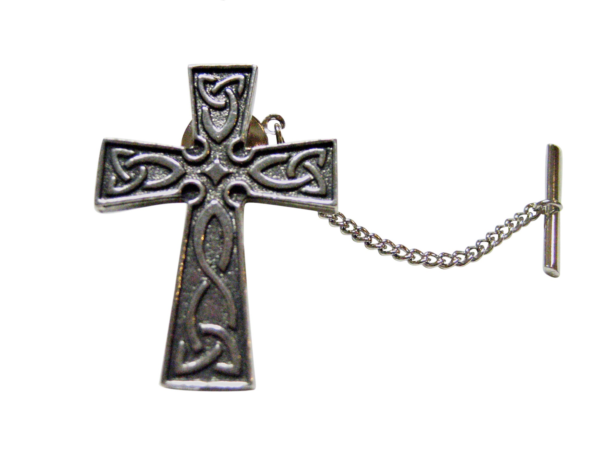 Celtic Design Large Cross Tie Tack