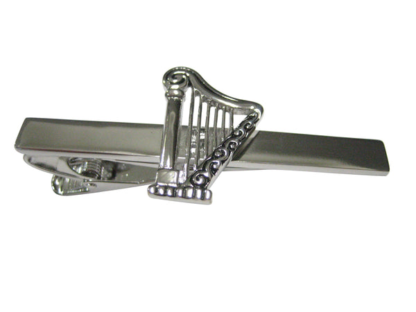 Centered Harp Music Instrument Tie Clip