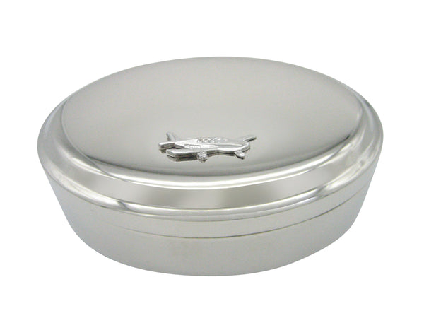 Cessna Plane Pendant Oval Trinket Jewelry Box