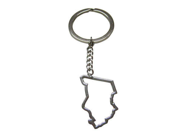Chad Map Outline Keychain