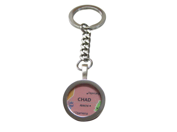 Chad Map Pendant Keychain