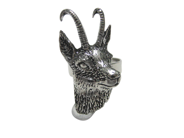 Chamois Goat Antelope Adjustable Size Fashion Ring